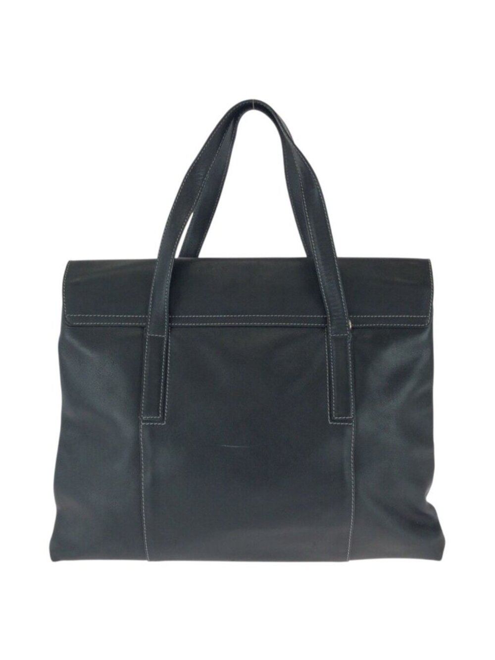 Bvlgari Vintage 2-Way Black Silver Leather Tote Shoulder Bag - Picture 2 of 9